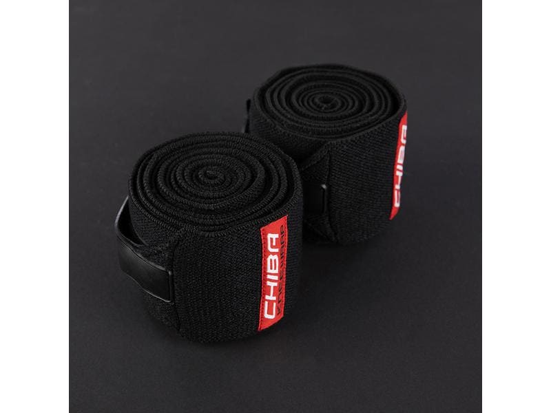 Chiba Fitness Kniebandage Black Line One Size Fitness Bandage für Damen und Herren