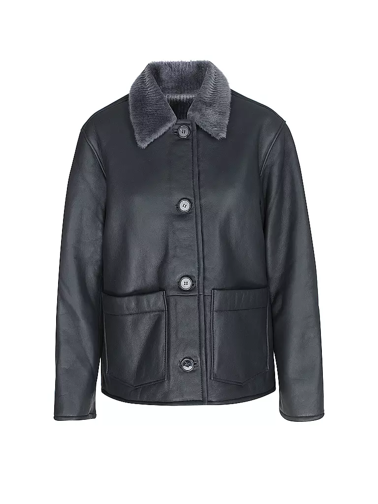 OFFICINE GENERALE Shearlingjacke  LAURENCE grau