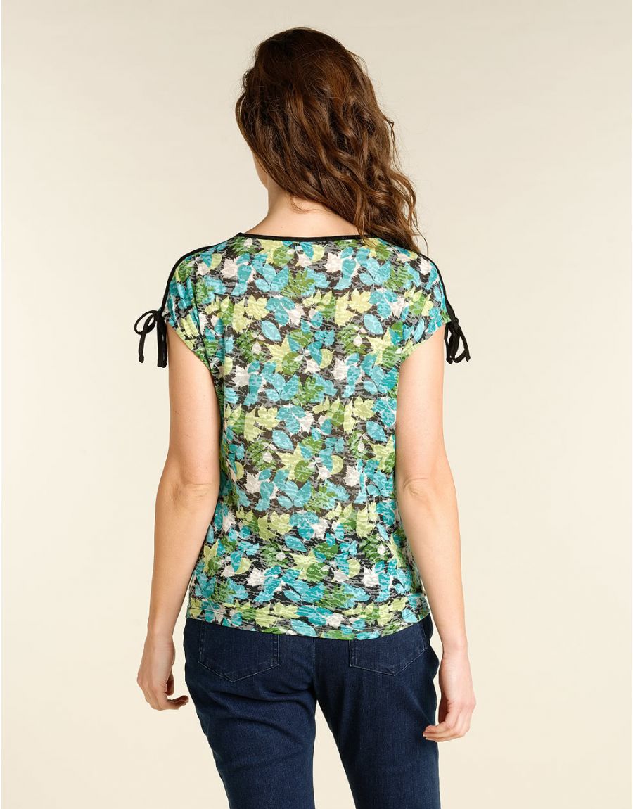 Top loose vert et bleu