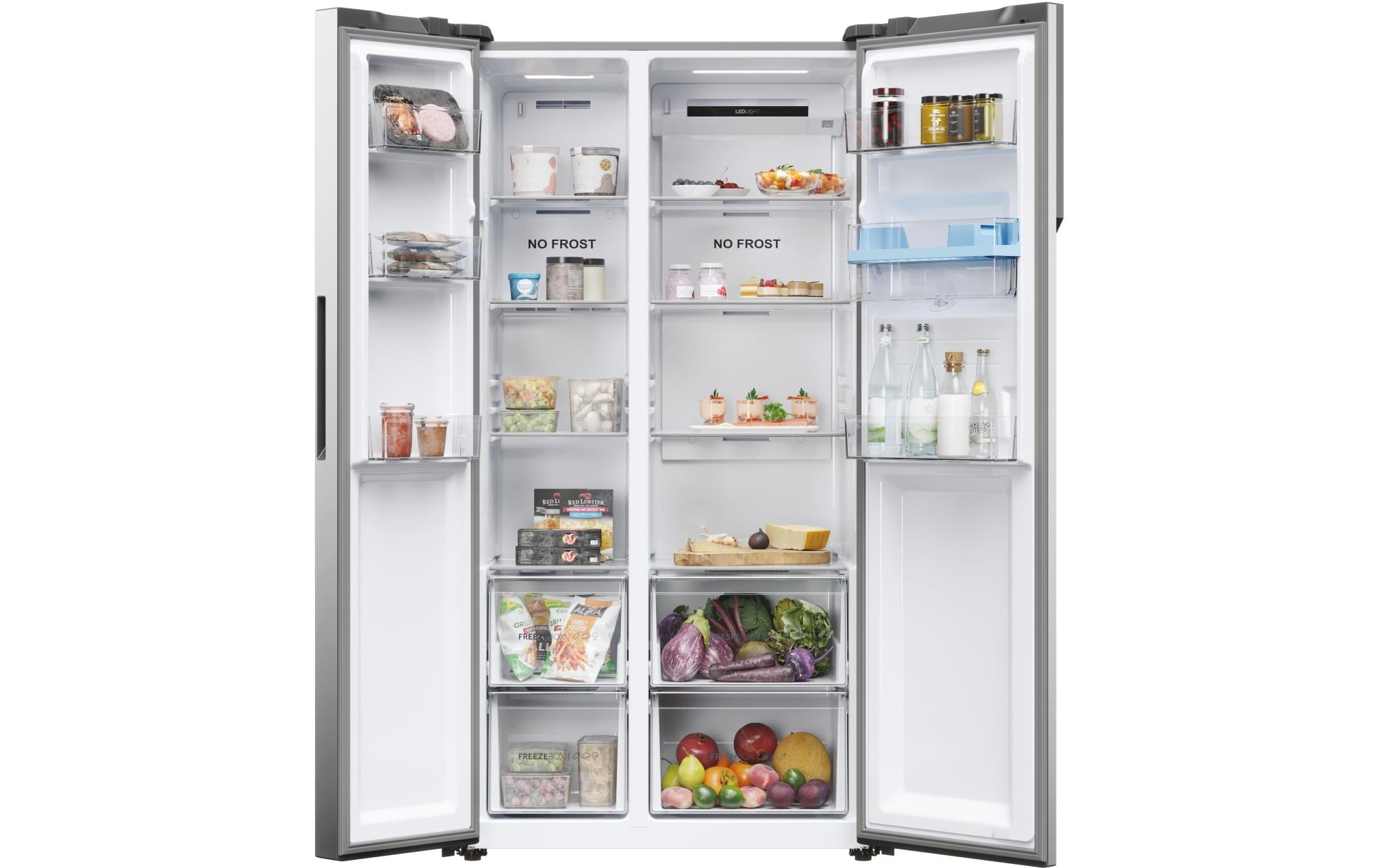 Foodcenter HSR5918DWMP Silber<br>Side by Side Kühlgerät