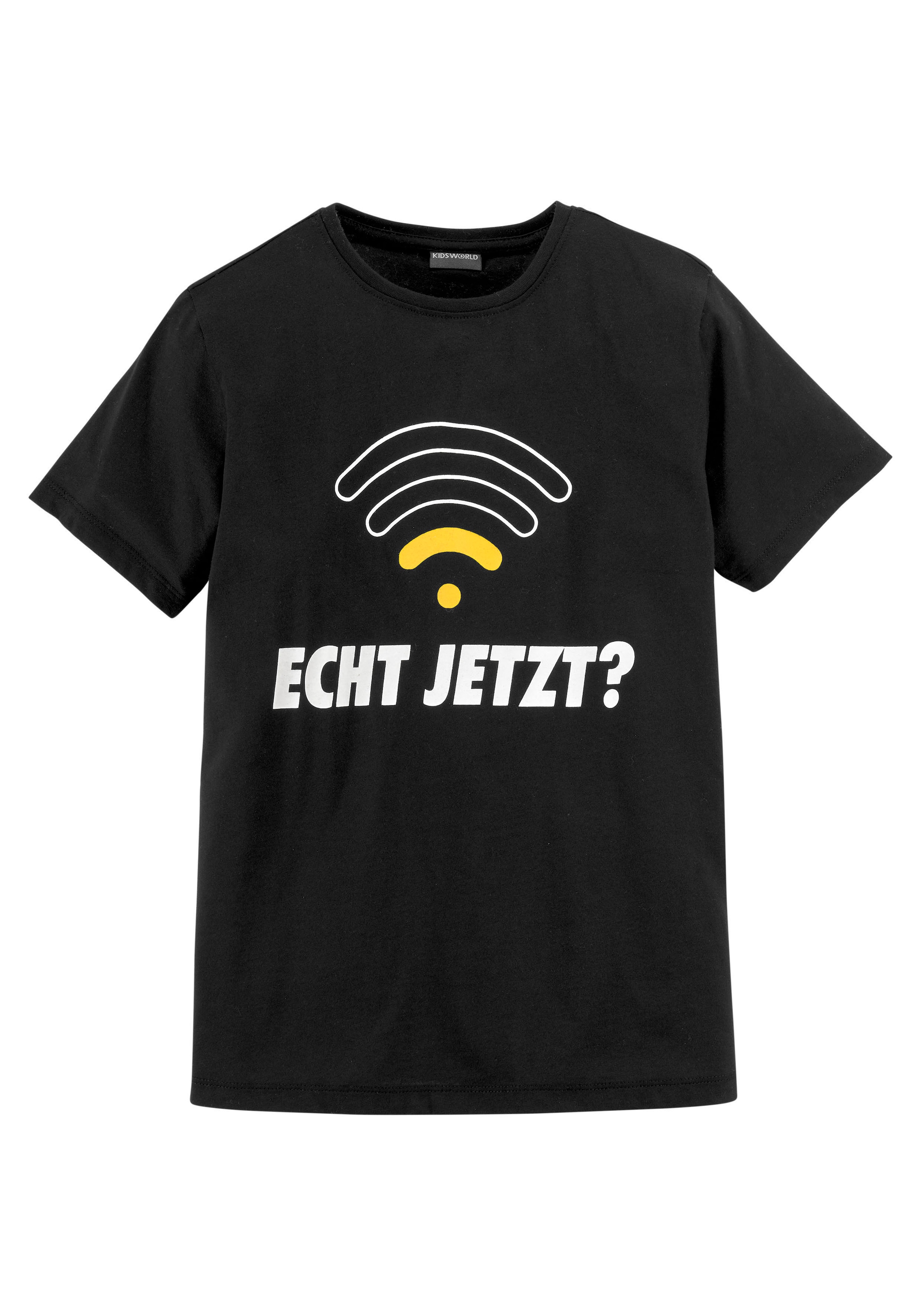 KIDSWORLD T-Shirt »ECHT JETZT?«, Kurzarm,  Basic-Passform,  bedruckt,  Rundhalsausschnitt