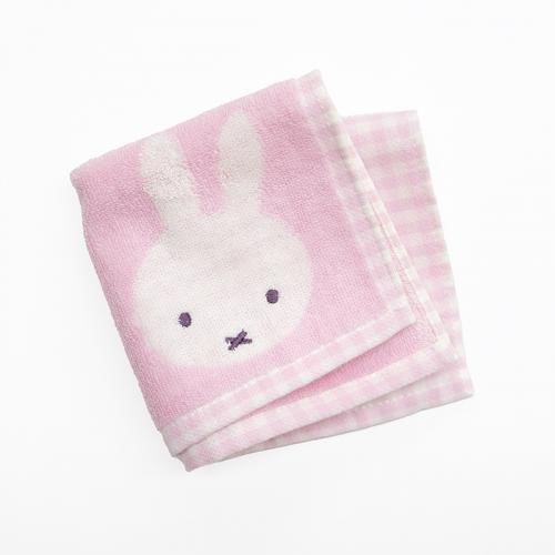 Marimocraft - Nijntje Aardbei & Chocolade Serie Vierkante Gingham Handdoek (Roze)