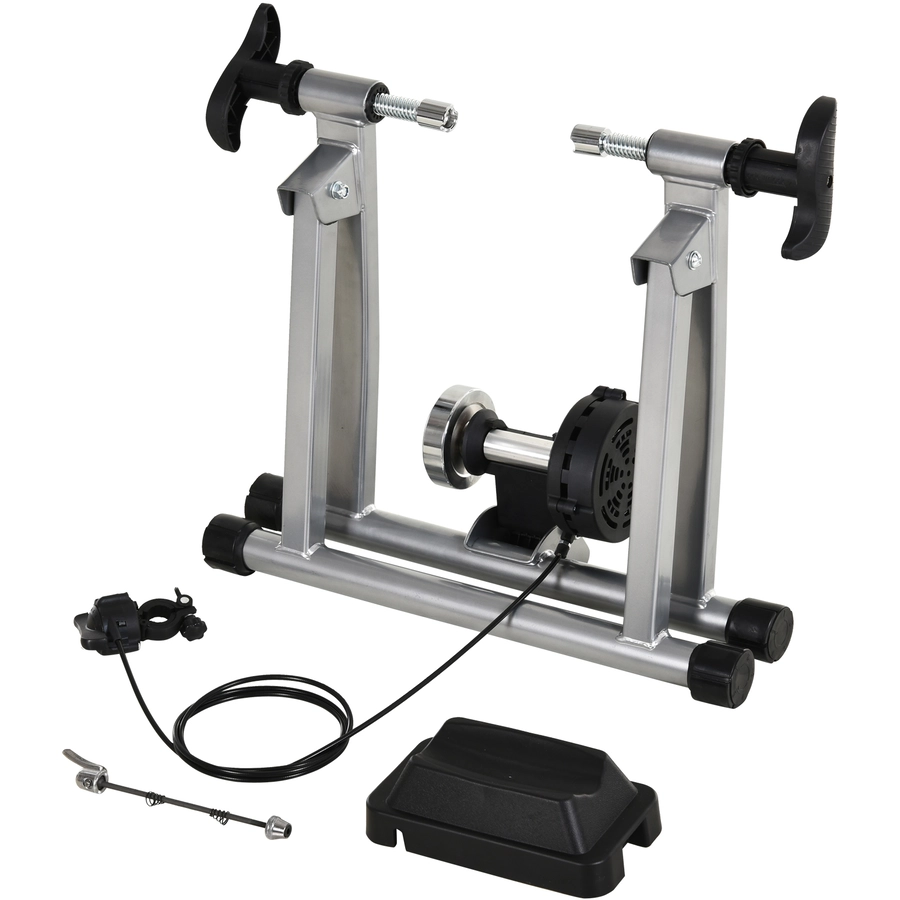 HOMCOM Heimtrainer mit Magnetbremse silber