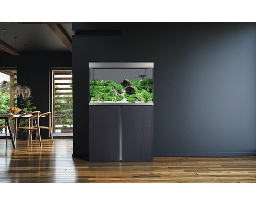 Aquariumcombinatie Fluval Siena 272 met LED-verlichting, verwarming, buitenfilter en kast, 272 l, grafiet, 90 x 55 x 128 cm