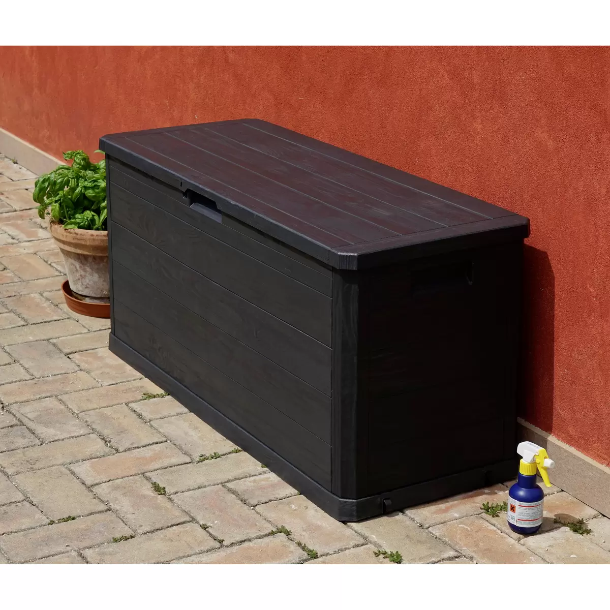 Luca Bessoni Kissenbox Woody wasserdicht Dunkelgrau