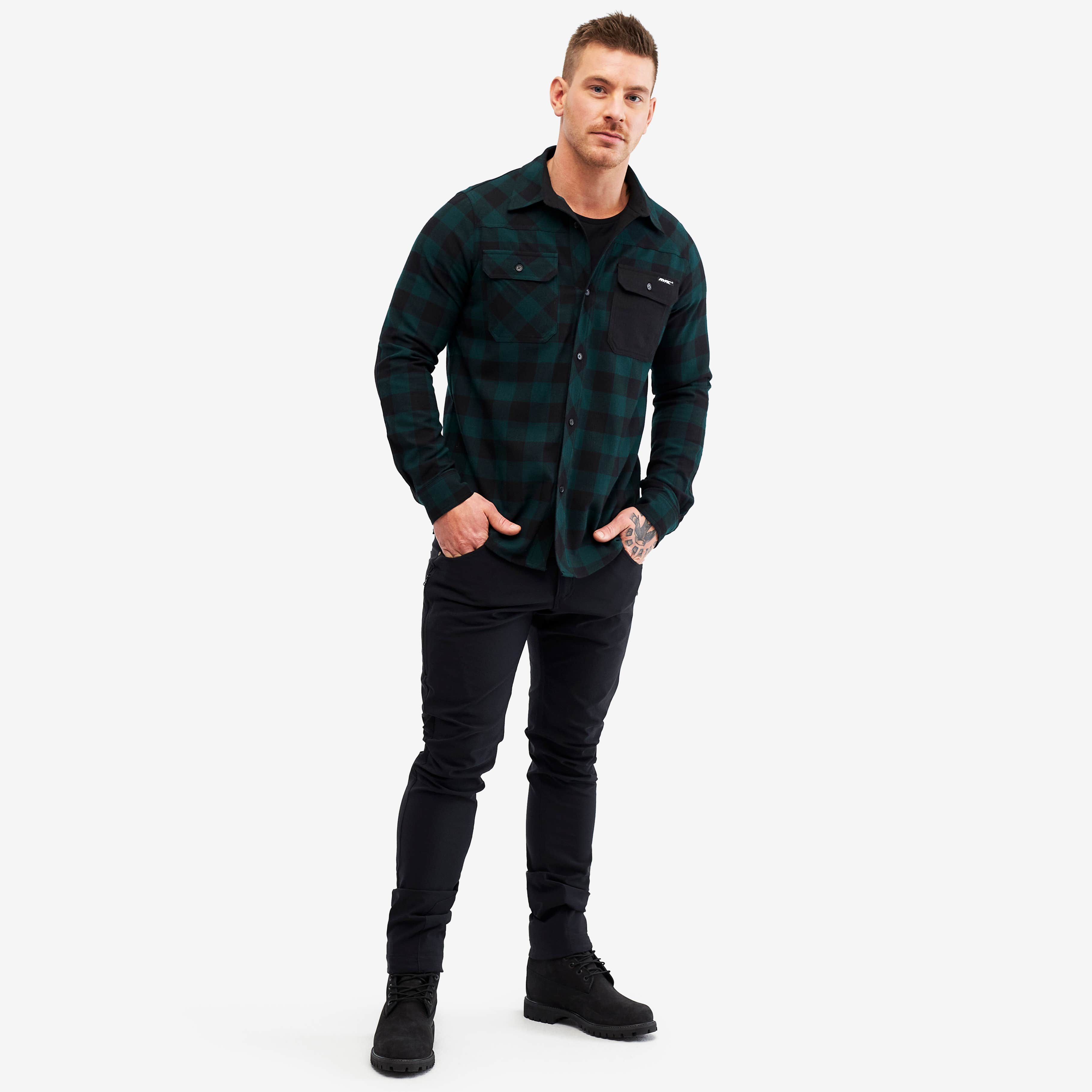 Campfire Shirt Herre Black/Deep Teal