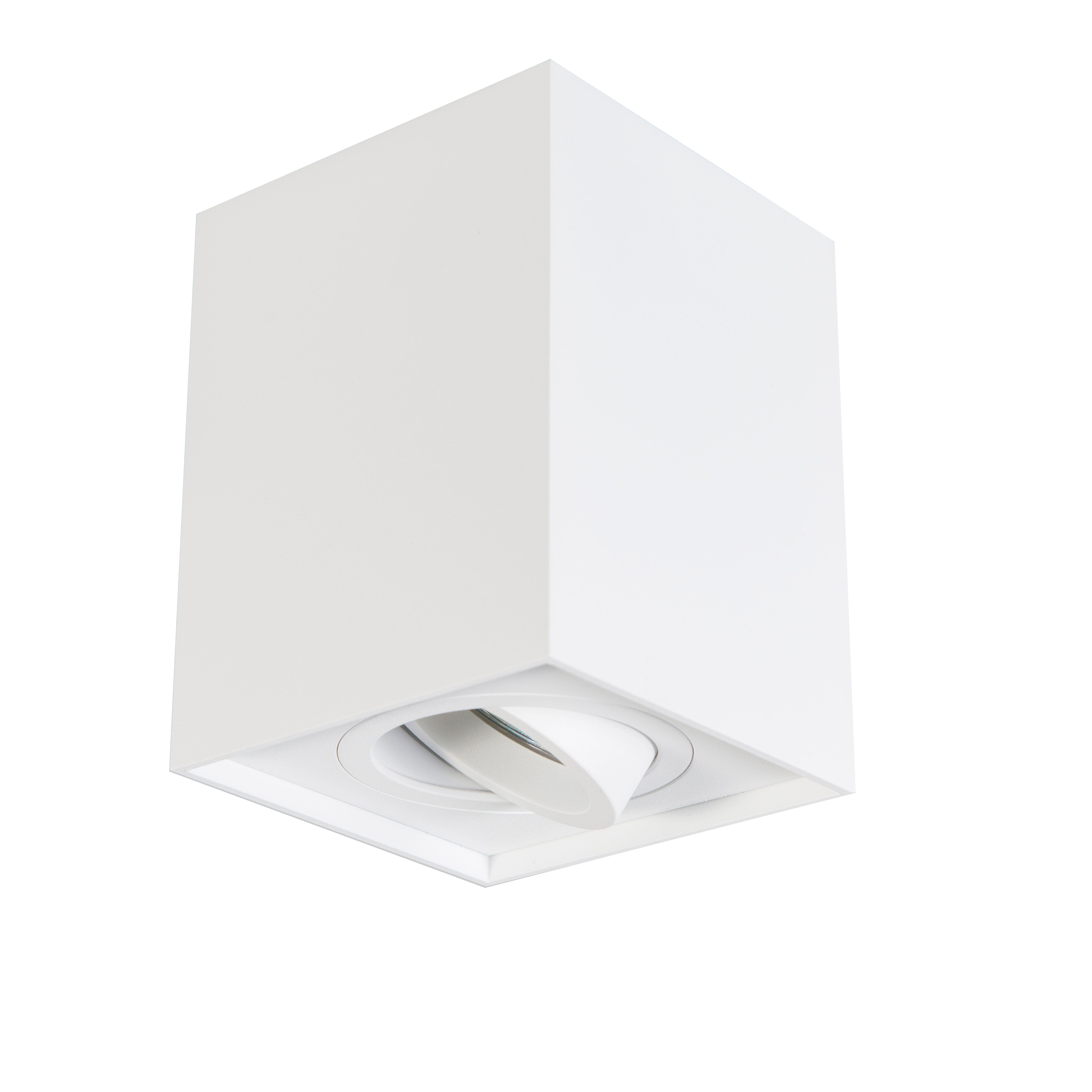 Moderne opbouwspot wit draai-en kantelbaar - Quadro 1 Up