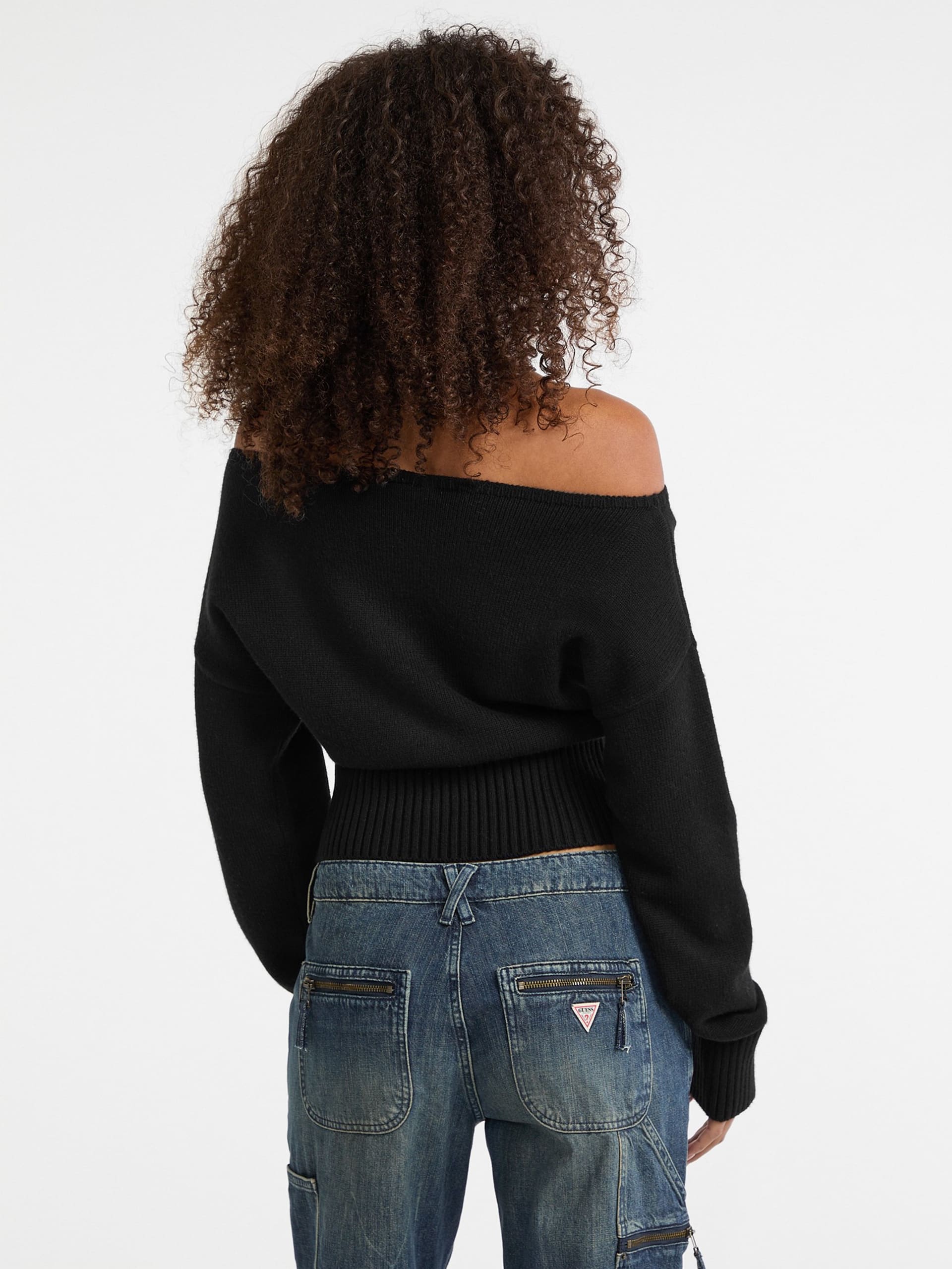 Suéter ombro a ombro ecológico GUESS Originals