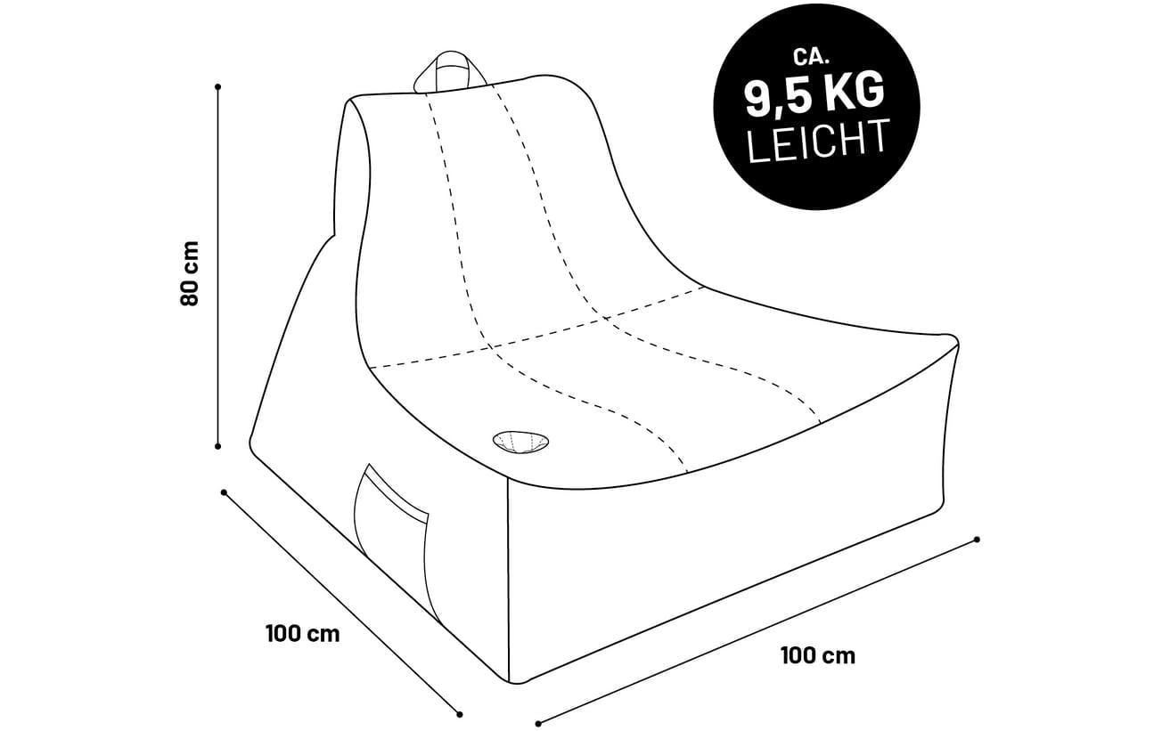 Lumaland Sitzsack »Lounge mit Flaschenhalter 380 l«