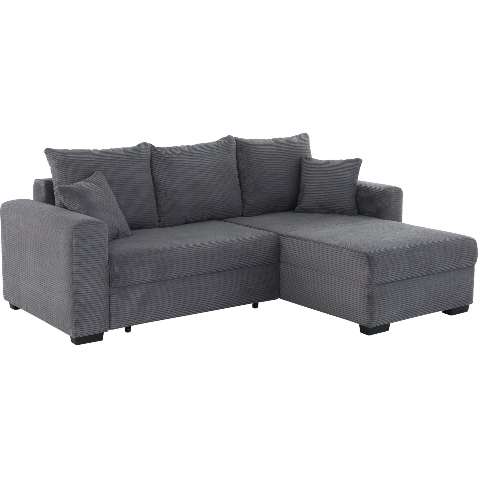 Ecksofa Malte Cordstoff grau