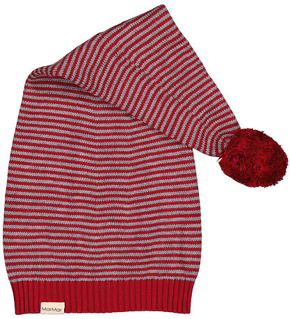 MarMar Weihnachtsmütze - Der Elf - Hibiscus Red Stripe