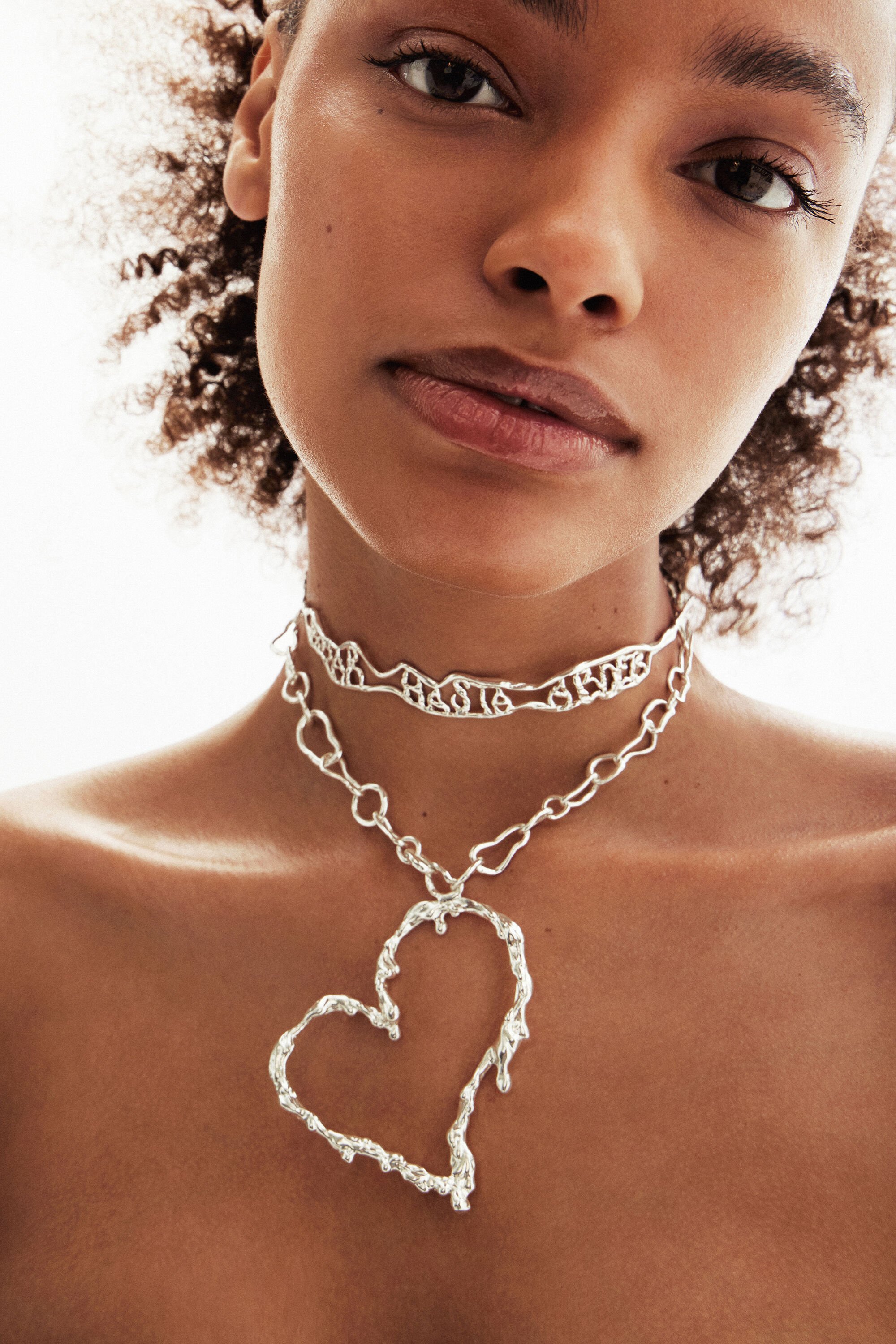 Collier cœur plaqué argent Zalio