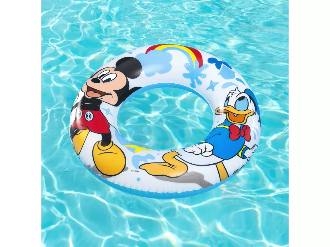 Bouée Gonflable pour Enfants de 3 à 6 ans Bestway 48 cm Design de Mickey Mouse Double Chambre à Air