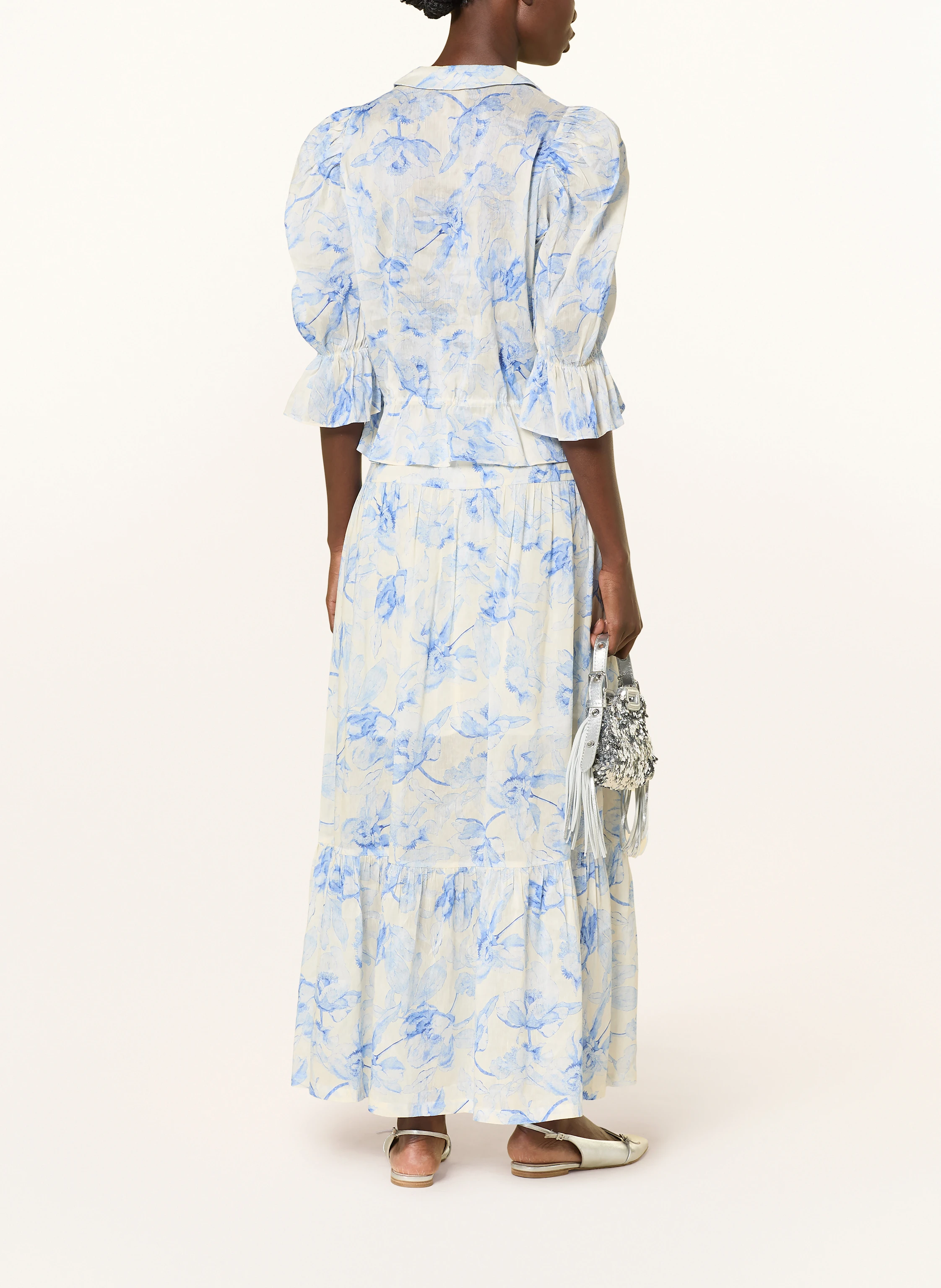 maje Bluse mit Leinen