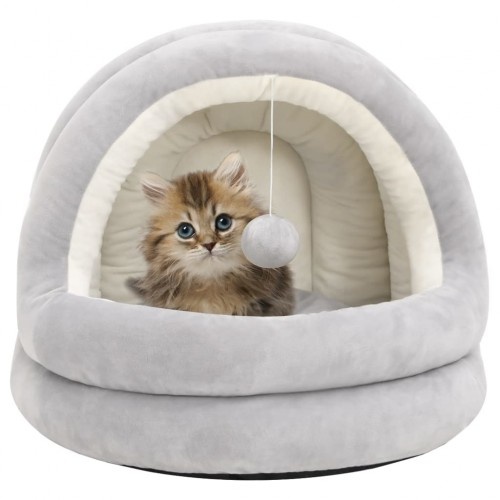 Cama redonda cinza para gatos Vidaxl