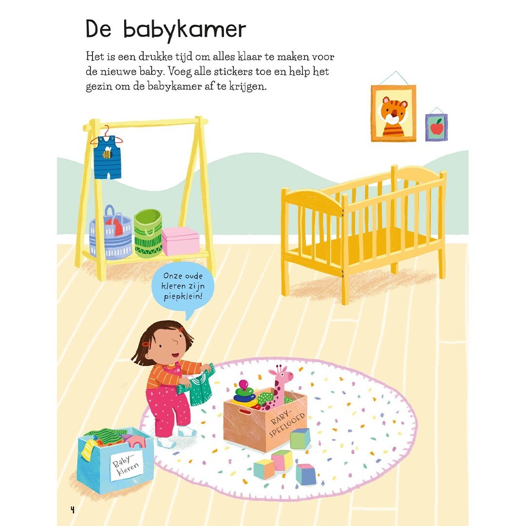 Uitgeverij usborne stickerboek de nieuwe baby