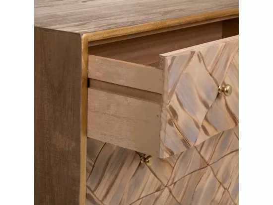 Commode en bois marron 73x36x65h