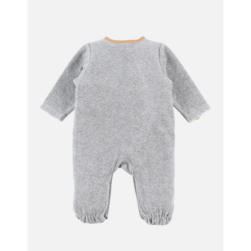 Babou & Kendi Pyjama babou velours gris 6 mois - NOUKIE 'S