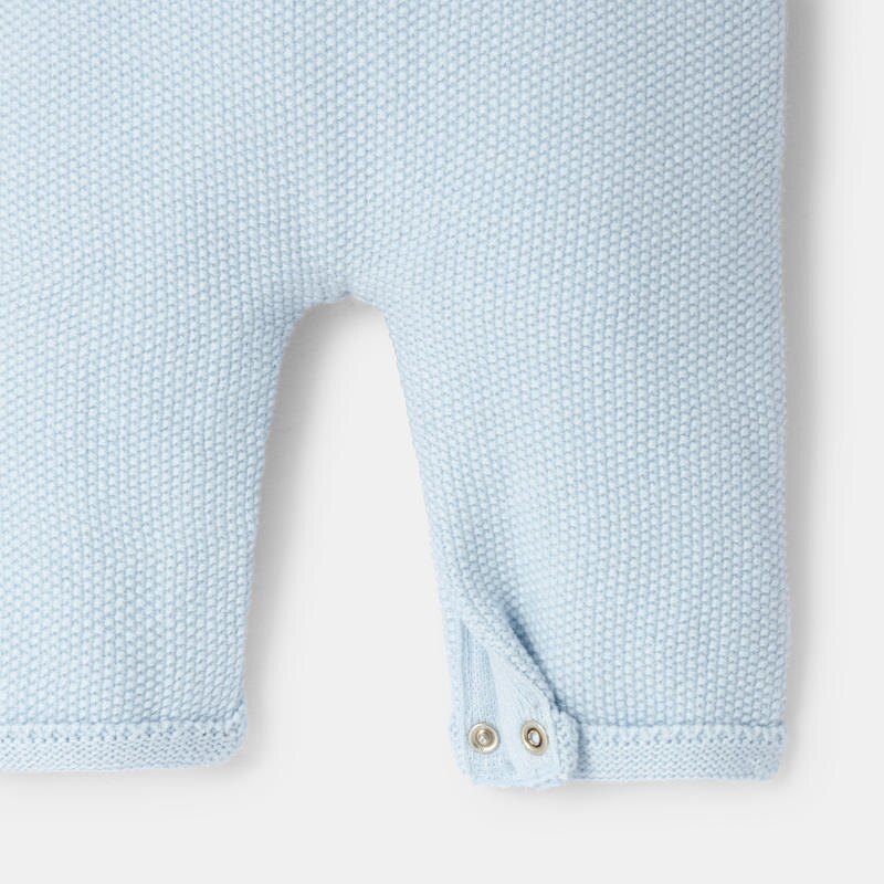 Salopette tricot bleu bébé garçon Bleu