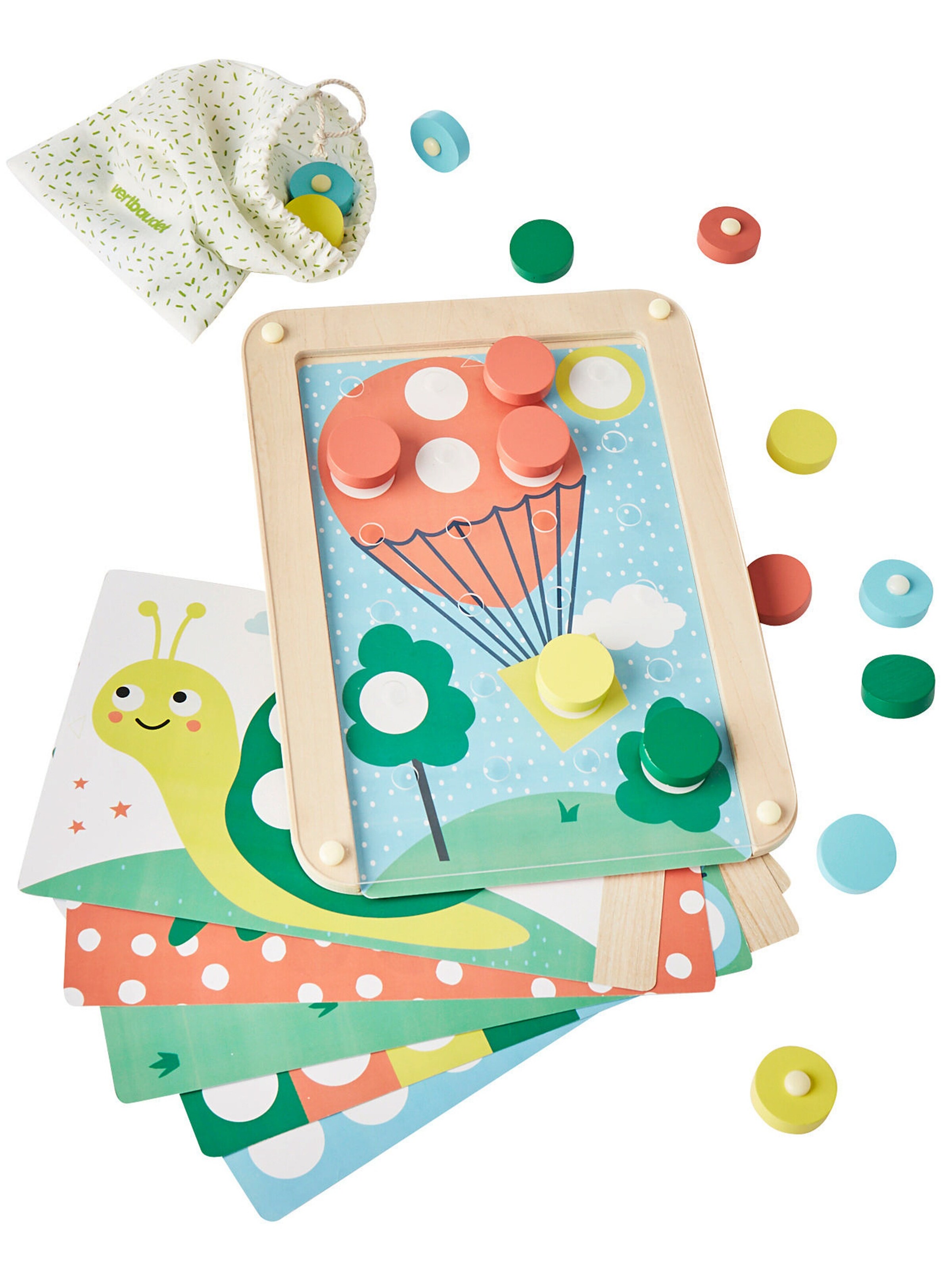 Vertbaudet Farben-Spiel für Kinder, Holzrahmen FSC® mehrfarbig