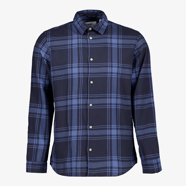 Produkt geruit heren overhemd blauw