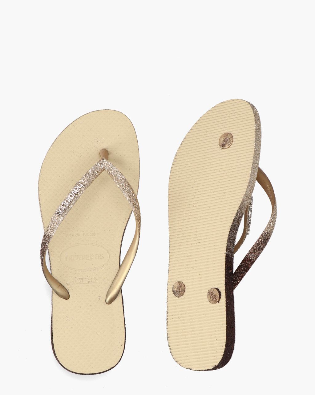 Havaianas Slim Sparkle Beige Damesslippers