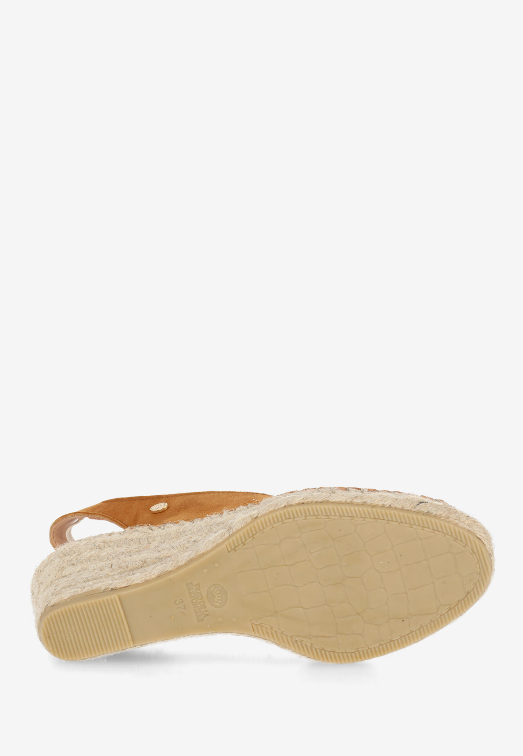CLARE BEAU  Espadrille suede Cognac
