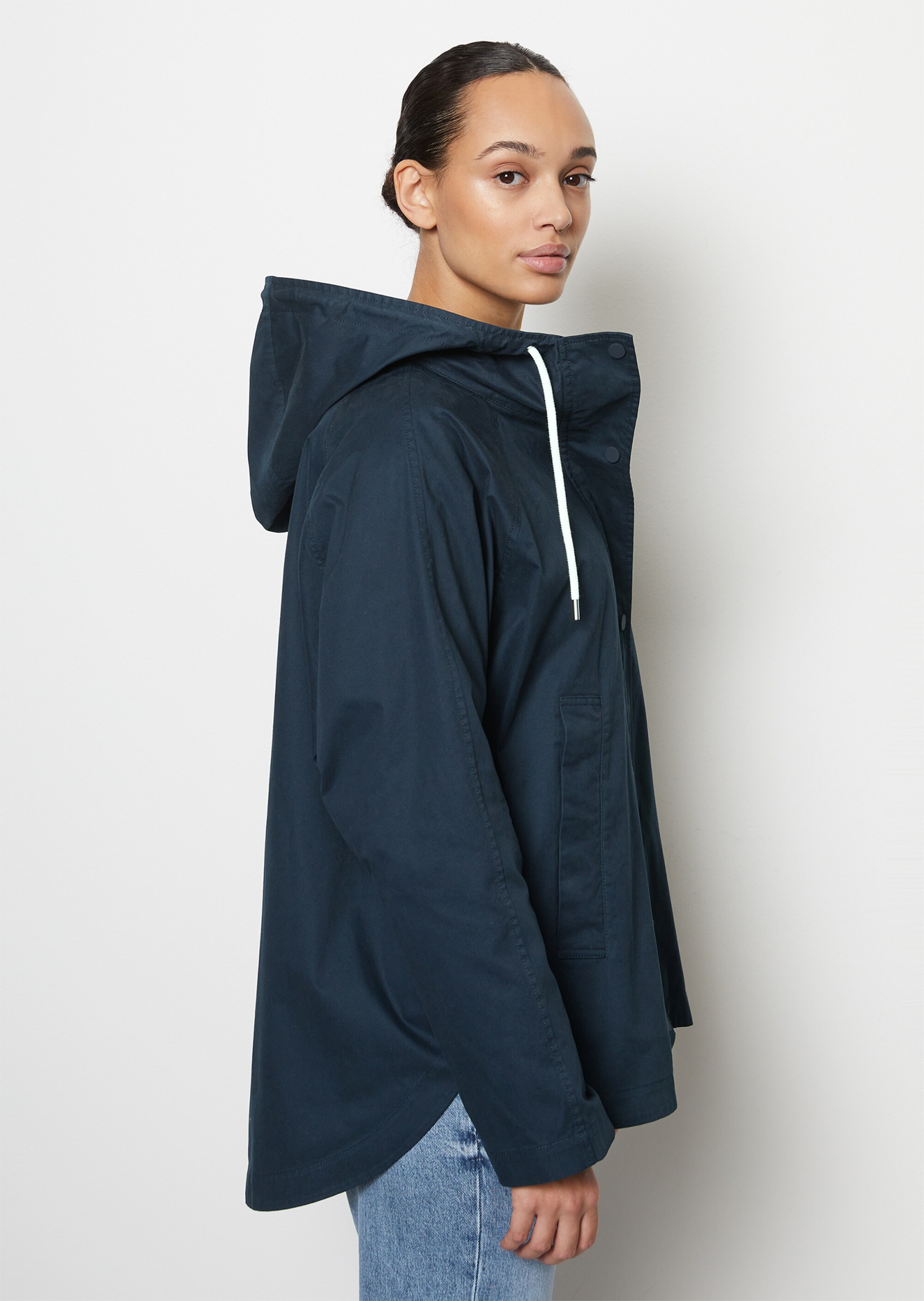 Jacke im Cape-Stil relaxedaus Organic Cotton-Twill