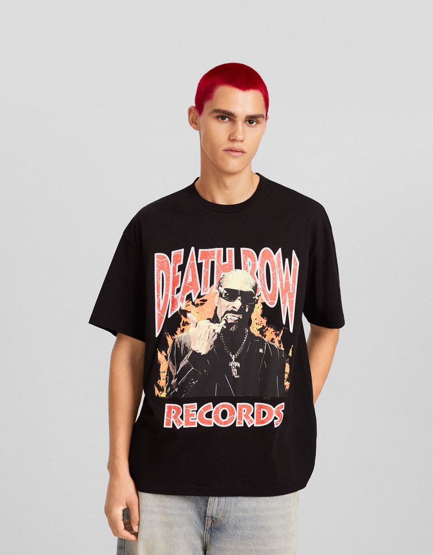 Camiseta de manga curta oversized com estampa do Snoop Dogg