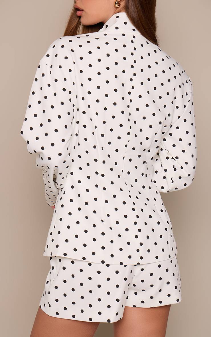 Blanc Short À Pois
