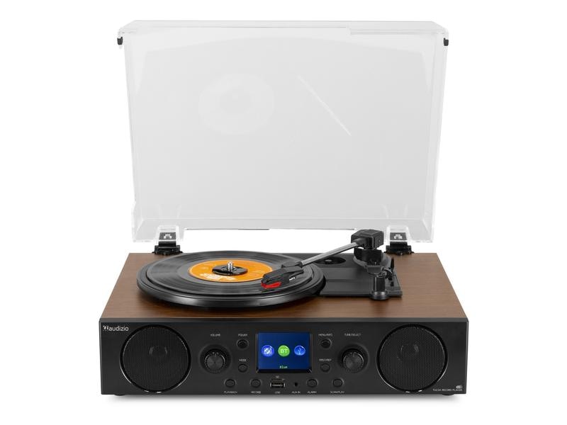 Audizio Plattenspieler Tulsa Braun/Schwarz Audiocenter mit Plattenspieler und DAB -Radio