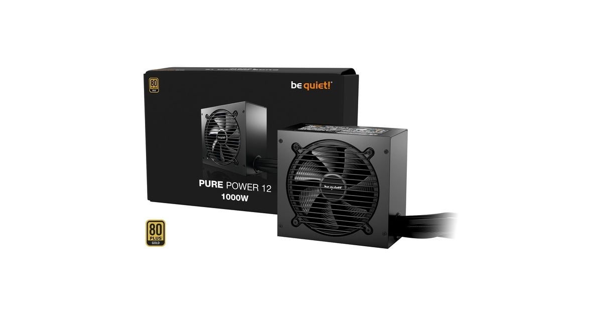 be quiet!Pure Power 12 1000 watt voeding   (Zwart, 3x PCIe)