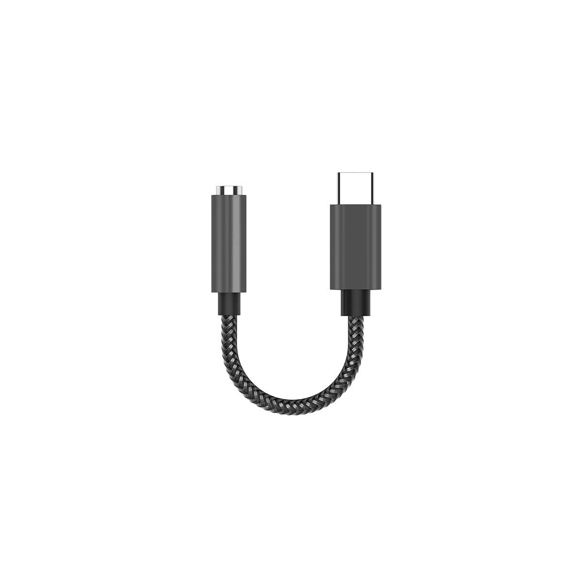 USB-C til 3,5 mm adapter for kablede hodetelefoner Sort