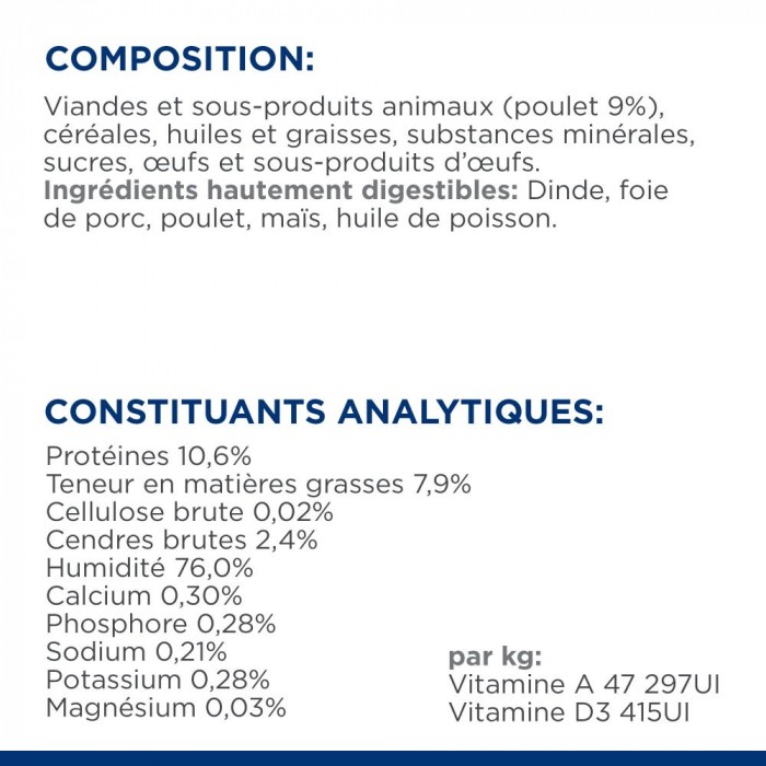 HILL'S Prescription Diet a/d Restorative Care en Boîtes au Poulet - Pâtée pour chien et chat