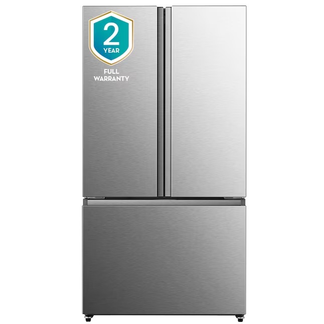 Refrigerador Hisense French Door de 26,6 pés cúbicos com máquina de gelo (aço inoxidável resistente a impressões digitais) ENERGY STAR