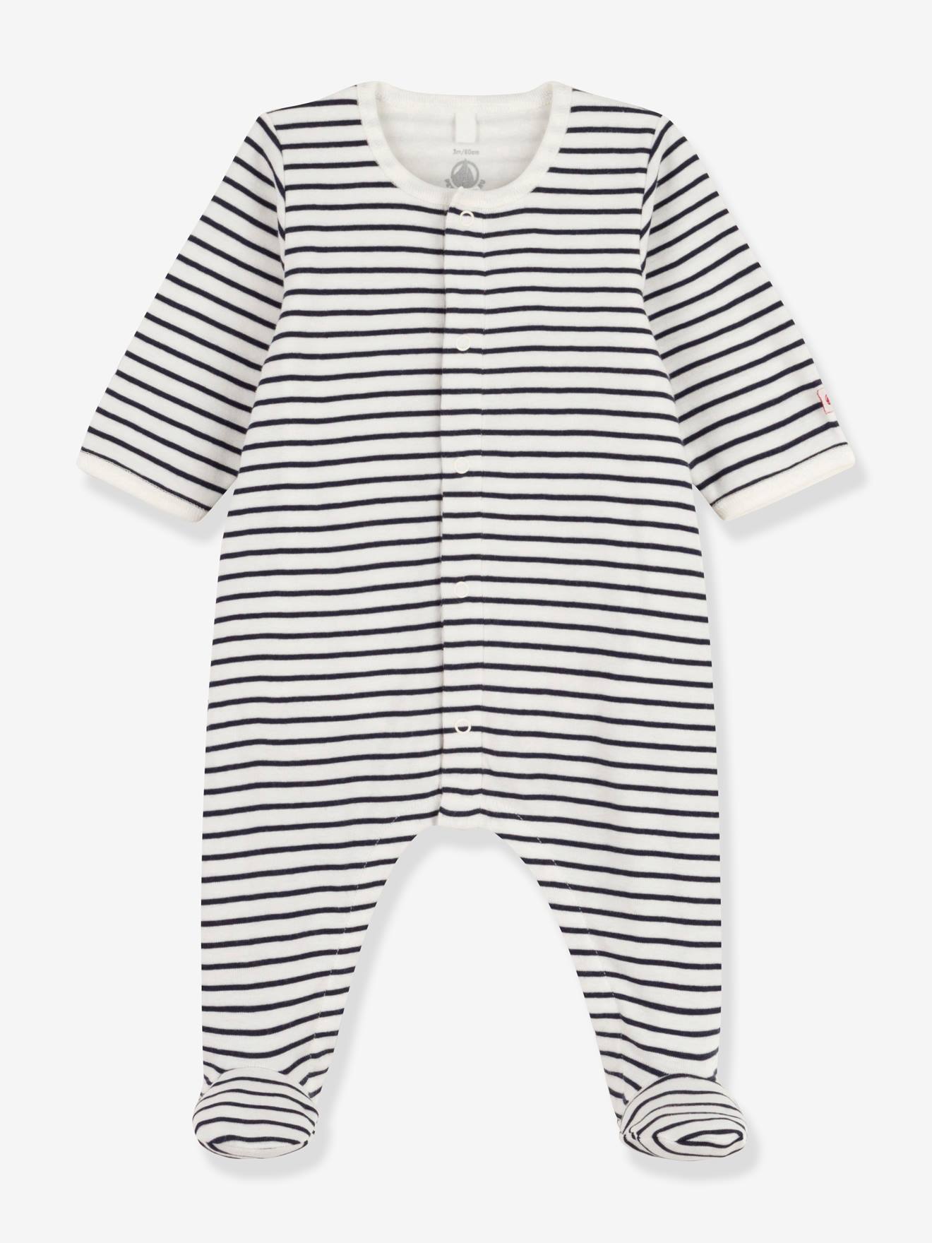 Body/pijama PETIT BATEAU branco de algodão orgânico