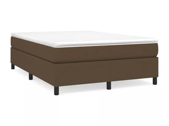 Sommier à lattes de lit Marron foncé 140x200 cm Tissu