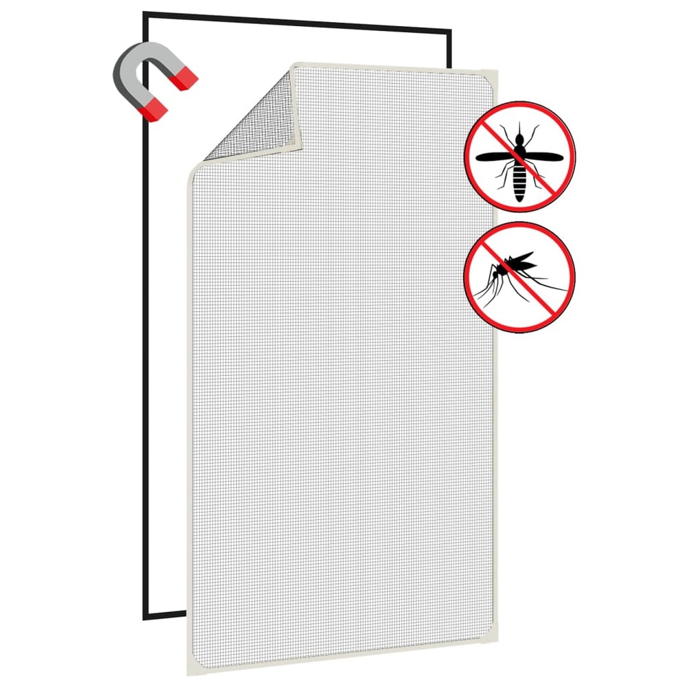 Moustiquaire magnétique pour fenêtres blanc 80x140 cm