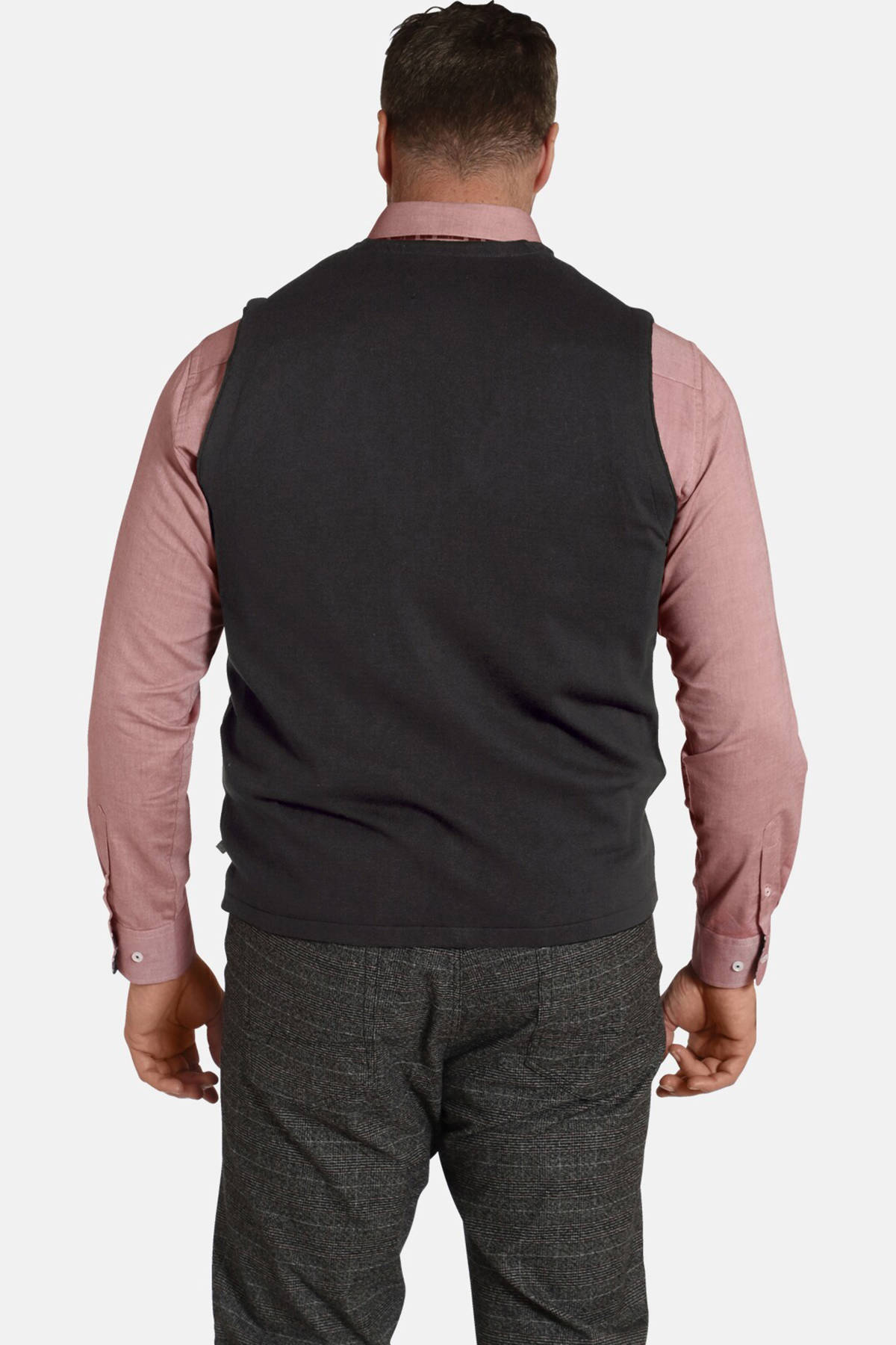 Charles Colby gilet DUKE RYAN Plus Size zwart