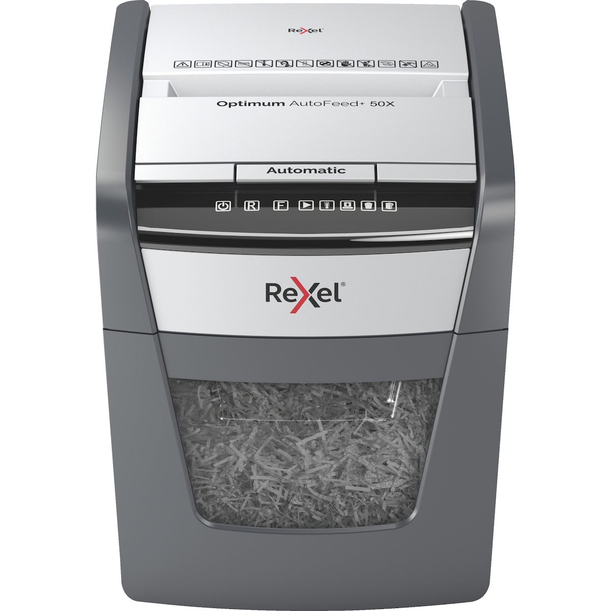 Rexel Optimum AutoFeed+ 50X makulator med krysskutting