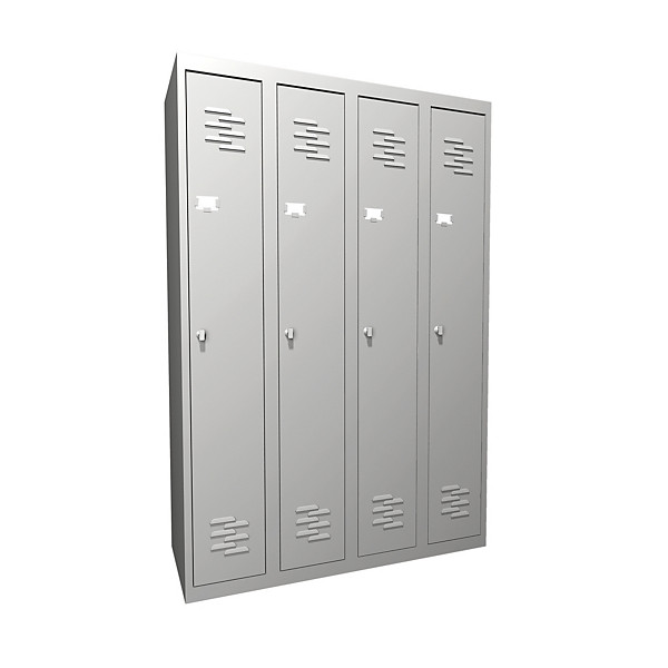 Vestiaire monobloc Primo Industrie propre 4 cases gris RAL 7035