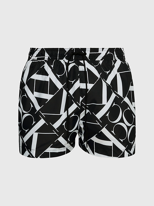Calções de banho com cordão e monograma CK