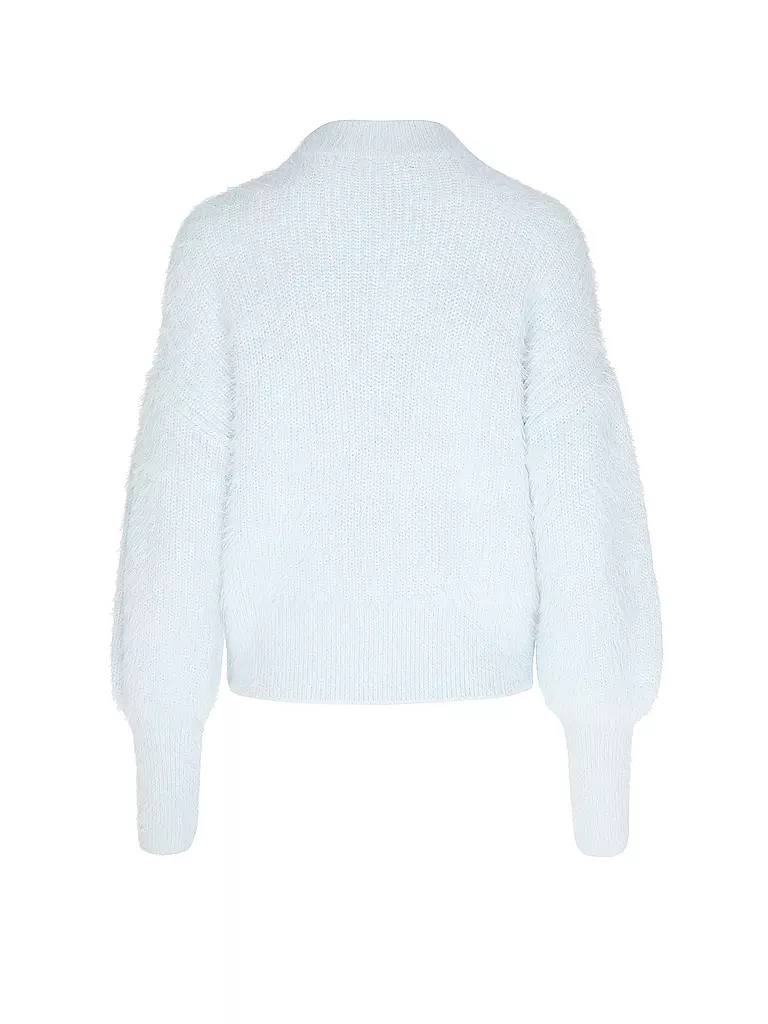 GUESS Pullover in Felloptik KEYLA hellblau