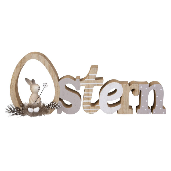 Schriftzug - Ostern - mit Hase - ca. 40 x 2,5 x 13,5 cm