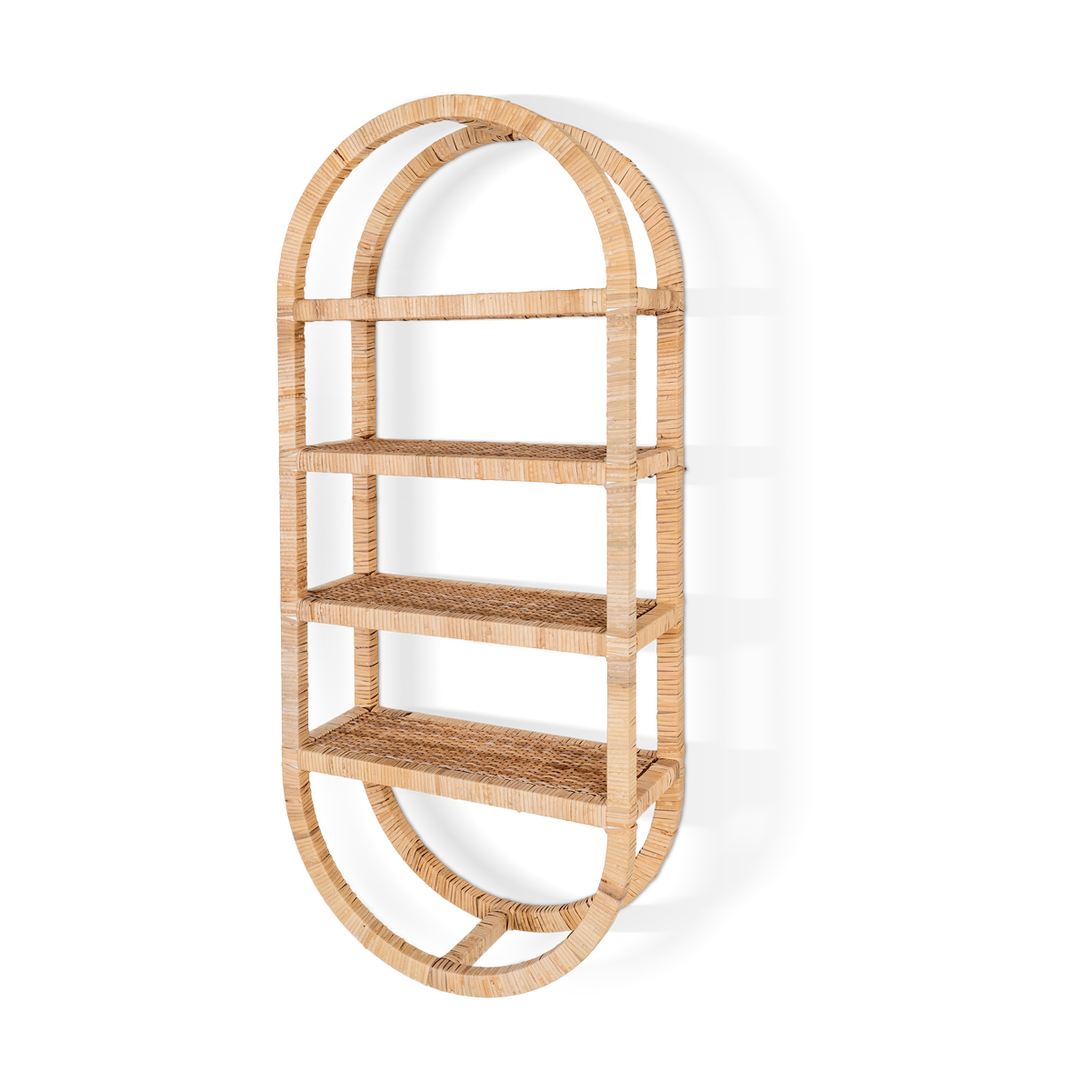 Wandplank Jenna rattan - 33 x 13 cm