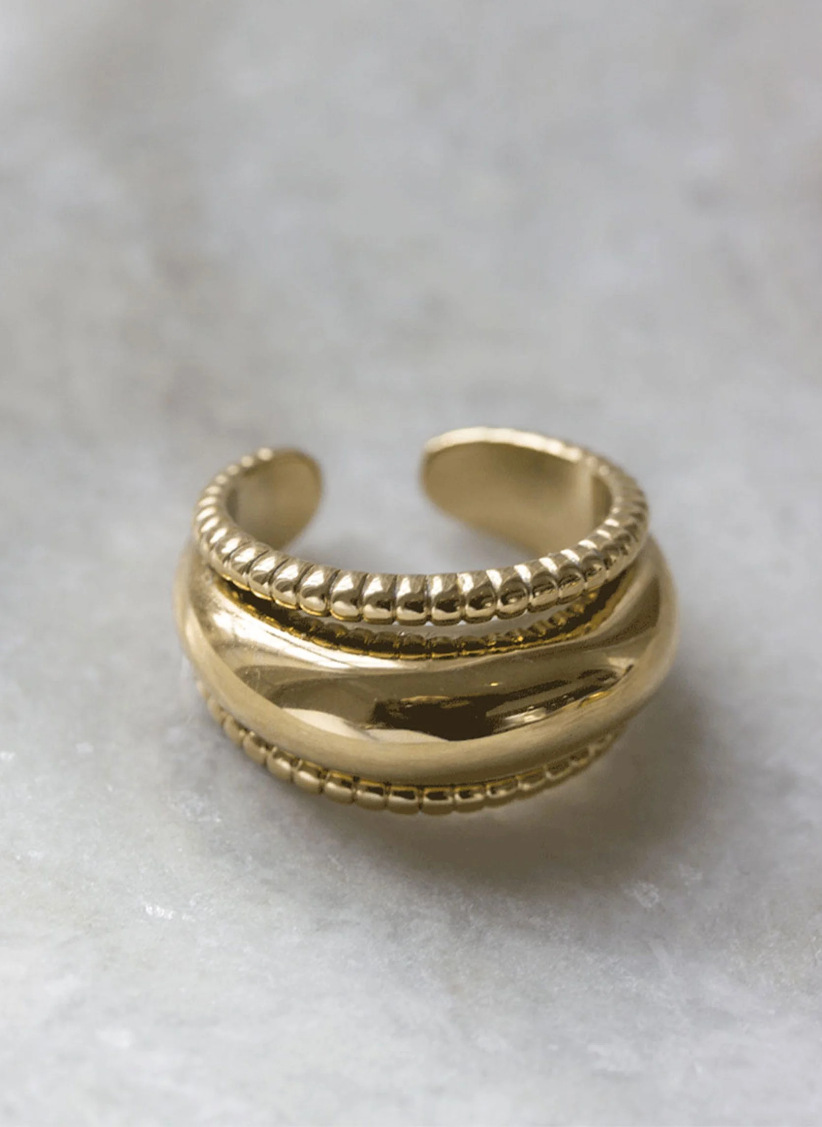 SPIREE - Bague large spiree | Doré