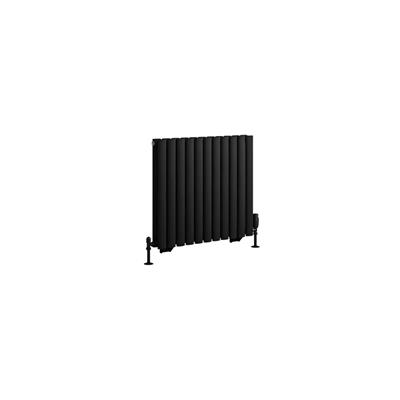 Eastbrook Tunstall dubbele radiator 65x60cm 1010W zwart mat