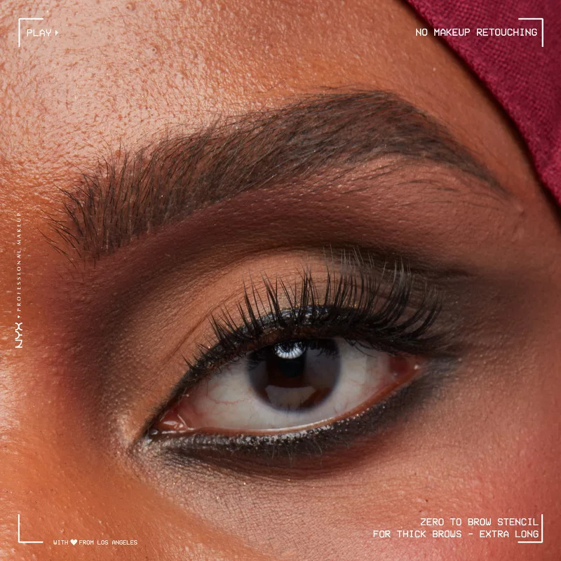 NYX Prof. Makeup Zero To Brow Stencils 4 Pieces - Thick Brows