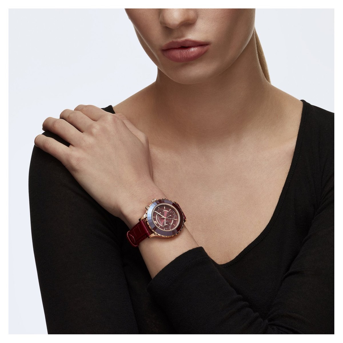 Montre Swarovski Octea Lux Chrono Rouge