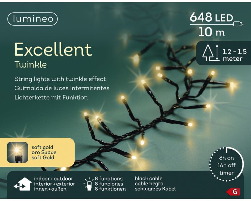 Lumineo LED - Clusterverlichting - 648 - Warm wit - 100 cm